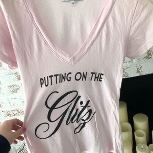 Wild Fox “putting on the Glitz” v neck